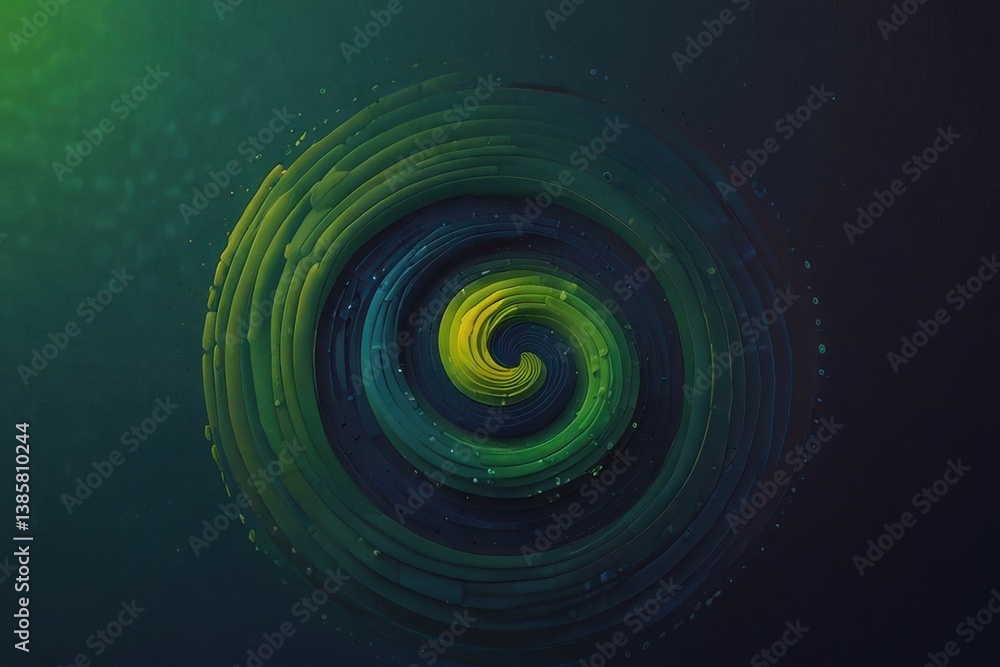 Poster design a minimal digital gradient with spiral composition.