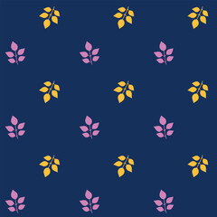 Abstract leaf vector seamless pattern. Geometric leaves background. For Wallpaper, backdrop, fabric, textile, clothes print, card, wrapping paper or package design.