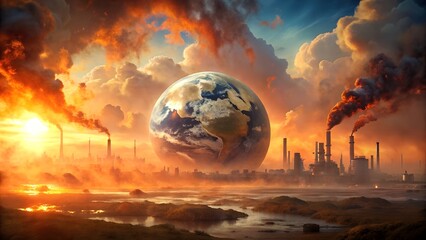 Sick and Damaged Planet Earth with Visible Cracks – Health Day Concept

