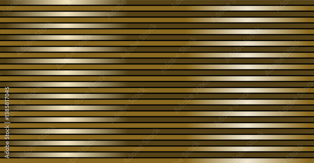 Aufkleber the composition of horizontal lines and geometric planes with gold gradient colors arranged repeated