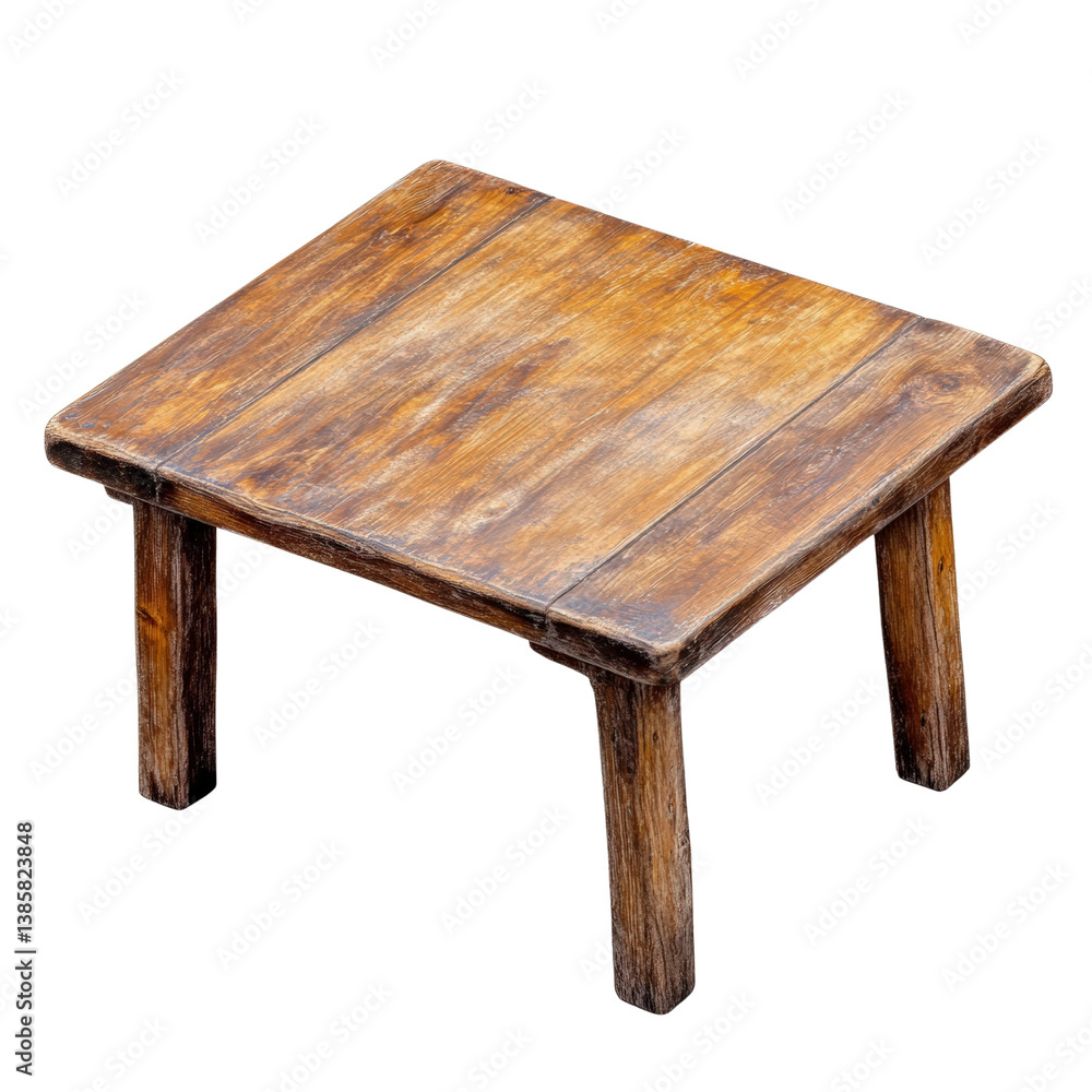 Poster rustic wooden table with natural grain patterns and textures providing a beautiful surface for dinin