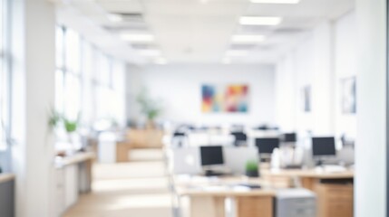 Fototapeta premium モダンでおしゃれなオフィス、ソフトフォーカスボケ背景イメージ