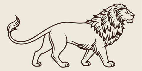 Majestic Lion Vector Illustration for Creative Projects and Designs