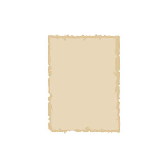 Old vintage paper with ripped torn edges. Antique paper or parchment.