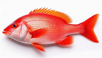 Fototapeta premium Vibrant Red Snapper: A Detailed Study in Vivid Hues