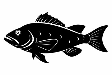 grouper sihouette black vector