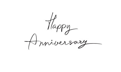 Happy anniversary text font calligraphy hand written lettering script black color happy anniversary congratulation wedding ceremony together romance love balloon anniversary happy label festive bright