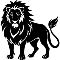 Fototapeta premium Lion Vector Illustration - Cartoon, Clipart & Line Art Design for Printable Use