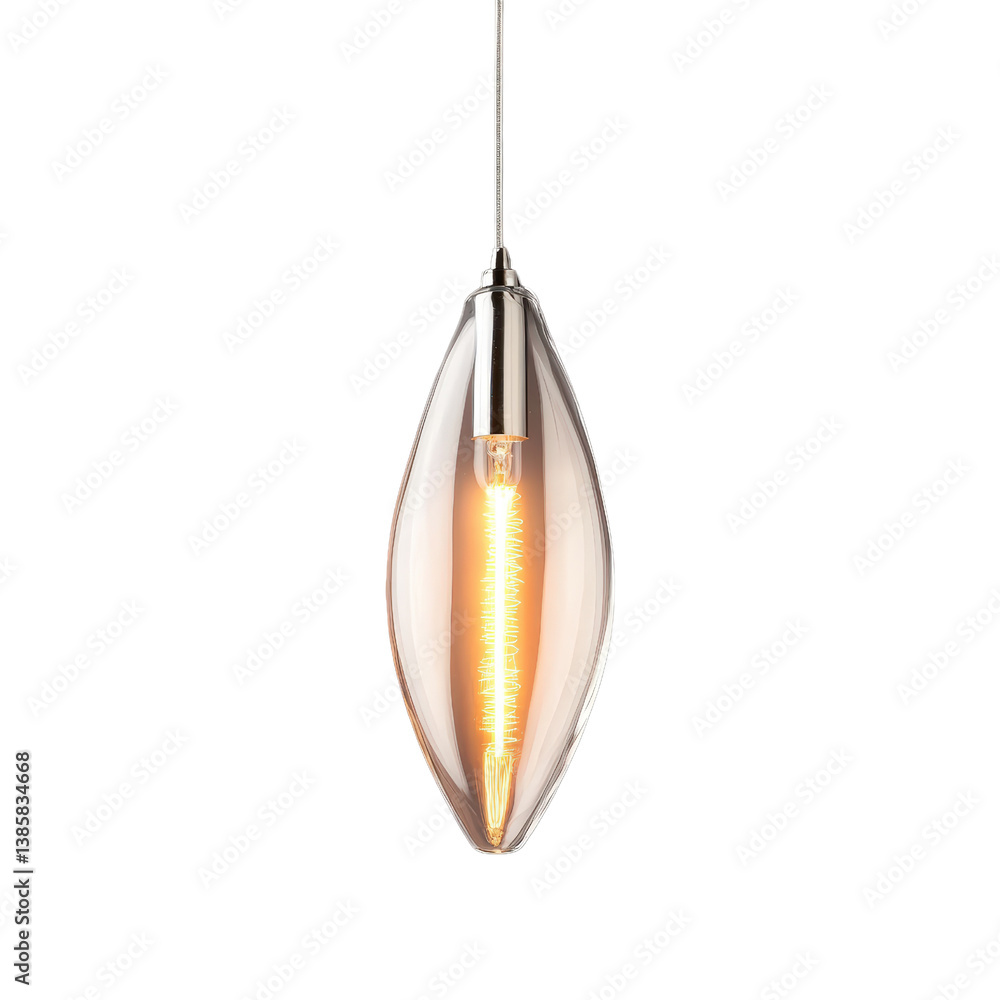 Aufkleber bright light bulb illuminating against a dark black background showcasing modern lighting design con