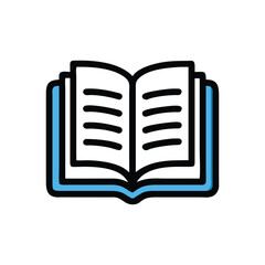 Education logo vector silhouette black color education icon white background. Books Icons Vector illustration