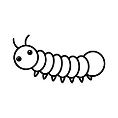 caterpillar on white background