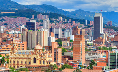 View of Medellin, Antioquia, Colombia.