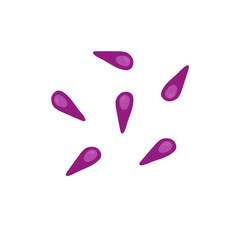 Fototapeta premium Bacteria Clostridium botulinum. Cartoon bacteria, biological microorganism. Microorganism flat vector illustration.
