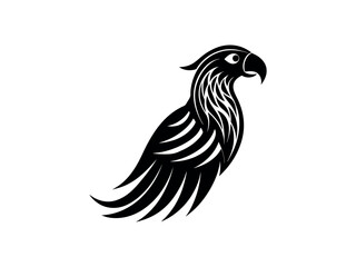 parrot silhouette illustration vector Art