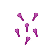 Bacteria Clostridium botulinum. Cartoon bacteria, biological microorganism. Microorganism flat vector illustration.