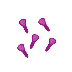 Bacteria Clostridium botulinum. Cartoon bacteria, biological microorganism. Microorganism flat vector illustration.