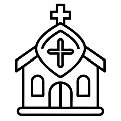 Obraz premium cross and church icon for vectors 