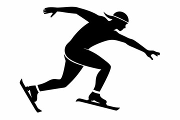 skate silhouette black vector