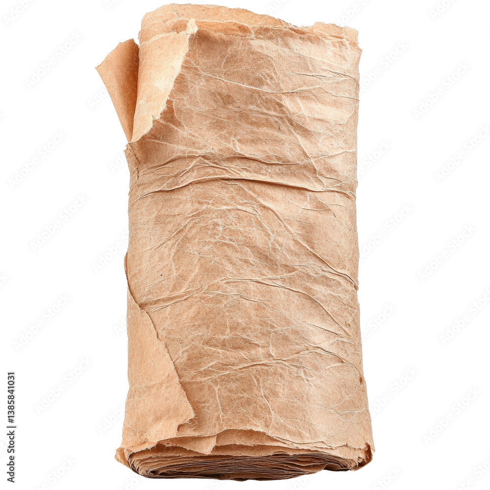 Poster rustic roll of brown paper perfect for crafting and diy projects offering versatility and eco-friend