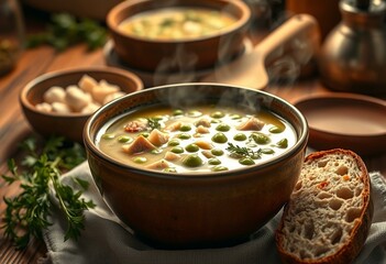 A warm and inviting bowl of Split Pea Soup