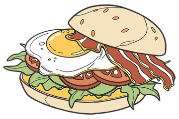 fast food illustration