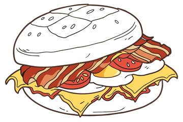 fast food illustration