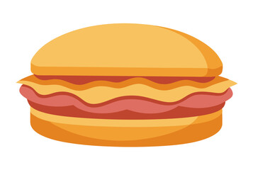 hamburger isolated on white background