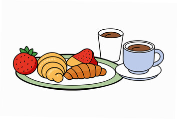 croissant and cup of coffee