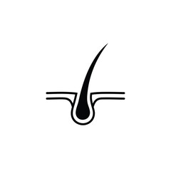 Hair Bulb Silhouette Icon.