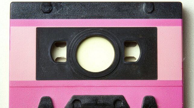 Vintage Pastel Cassette Tape with Colorful Design and Artistic Appeal for Retro Lovers