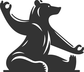 Silhouette of a bear animal