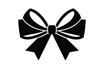Silhouette vector illustration design of a gift wrap bow icon.eps