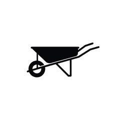 wheelbarrow on white background