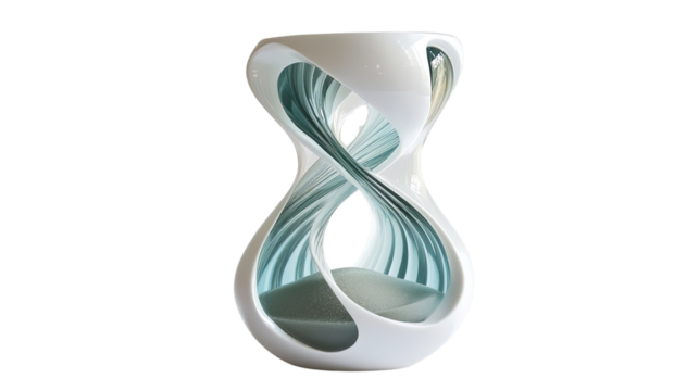 Hourglass with a futuristic design