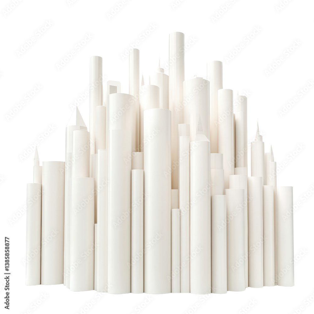 Poster elegant group of white candles arranged harmoniously on a surface creating a calming and inviting at