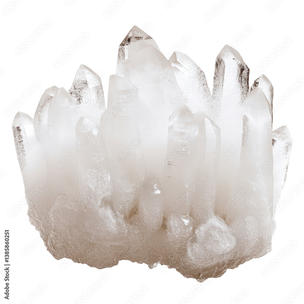 Poster beautiful and shimmering cluster of colorful crystals displaying an array of shapes and sparkling li