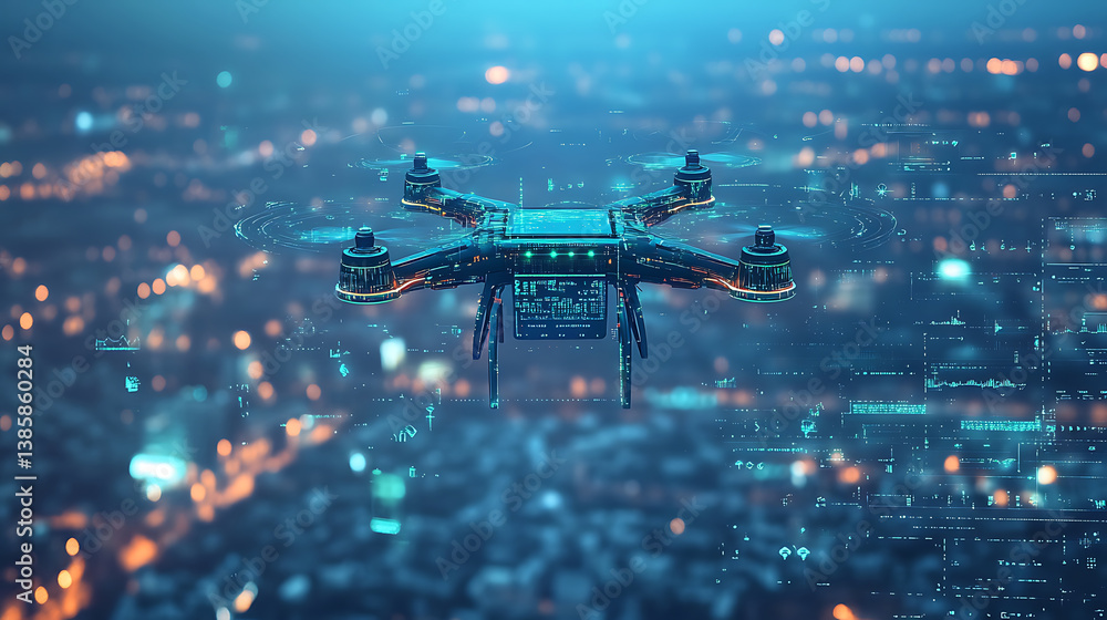 Poster an ai powered system optimizing autonomous drone operations by analyzing real time flight data and e