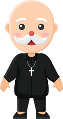 character christian priest cartoon pope god church father icon confession bible pastor faith holy