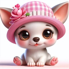 Fototapeta premium Chihuahua in pink