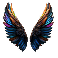 Obraz premium Wing feathers Isolated on transparent background, high resolution PNG file