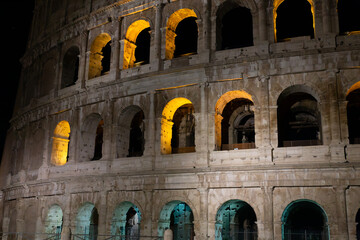 Night view of the Colosseum or Coliseum