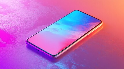 The mobile phone is placed on the table.