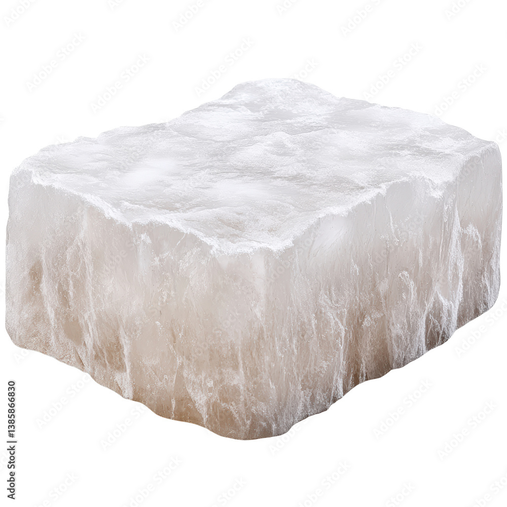 Poster massive ice block surrounded by pristine snow and glacial features in a breathtaking natural landsca