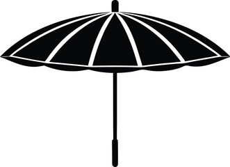 Obraz premium red umbrella silhouette vector icon isolated, red umbrella isolated on white, red umbrella on white background.