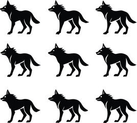 wolf silhouette vector design image