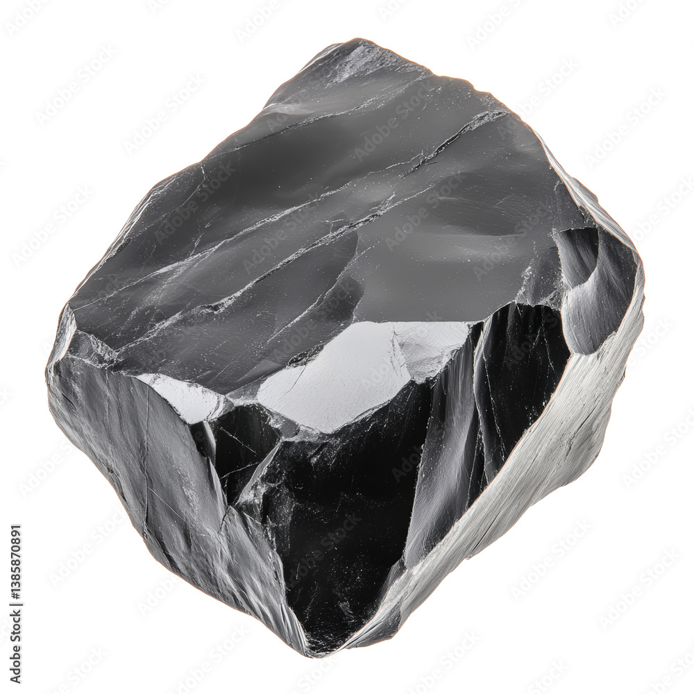 Poster unique textured rock set against a solid black background highlighting natural beauty and geological