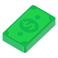 Money Bundle 3D Icon Illustration 