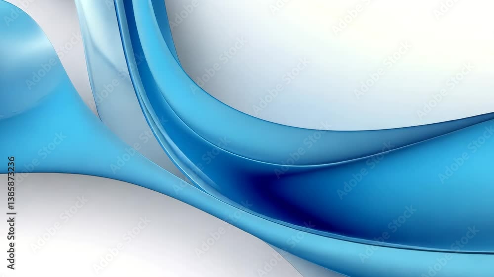 Aufkleber abstract blue wave background with smooth lines and modern design for creative projects