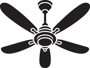 ceiling fan silhouette icon illustration