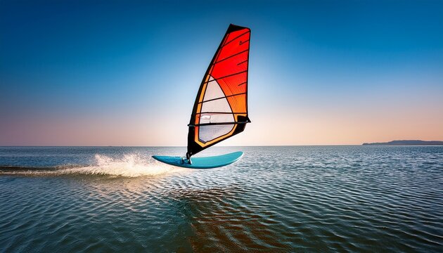 windsurfer at sunset